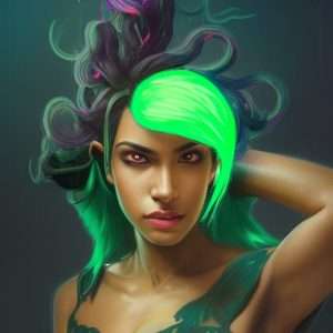 Female cyberpunk elf mage for Lowlife 2090