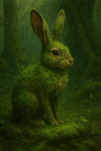 moss covered fae hare